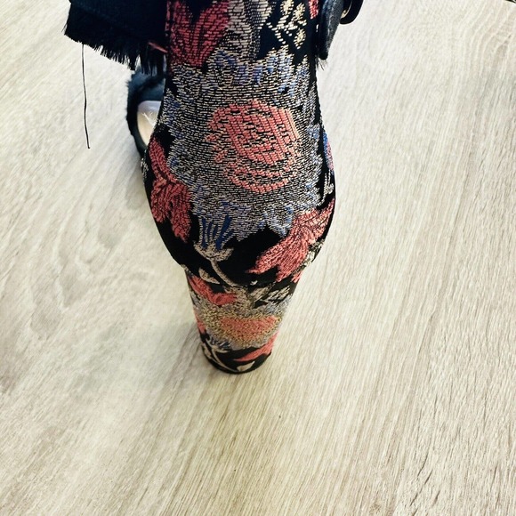 Nine West Daranita Jacquard Open Toe Ankle Wrap Heels - Picture 4 of 5